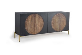 Giner y Colomer Aparador de Madera de Mango y Metal Nogal Oscuro 173 cm